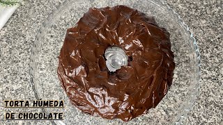 TORTA DE CHOCOLATE HÚMEDA Y ESPONJOSA SIN BATIDORA [upl. by Winna]