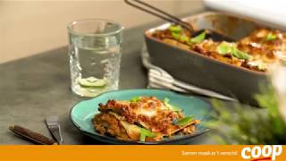 Vegetarische lasagne met courgette  Variatietip  Coop [upl. by Brookes]