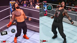 WWE 2K24 vs WWE 2K19 Finishers Comparison [upl. by Toh]