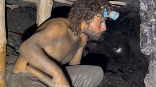 Unbelievable Coal Mining with Limited tools shorts mining [upl. by Aihk]