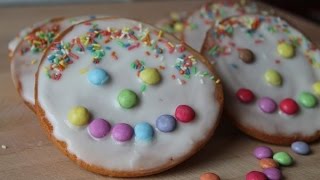 Amerikaner Selber Backen Rezept  Cookies with Powdered Sugar Frosting Recipe  ENG SUBS [upl. by Mettah]