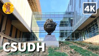 CSUDH Campus Tour  Dominguez Hills Walking Tour  Carson South Bay CA USA 4k 🔊 Binaural Sound [upl. by Doowyah]