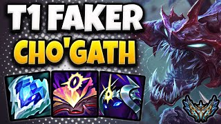 T1 Faker Chogath vs Azir MID  TripleKill  Korea Challenger Patch 1417 ✅ [upl. by Starbuck]