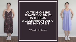 Comparison of straight grain and bias cut dresses [upl. by Daloris]