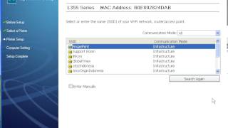 Setting WiFi Printer Epson L355 Adhoc WinXP [upl. by Skolnik]