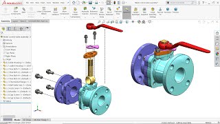 Design of Water Control Valve in Solidworks  Exploded View [upl. by Samara]