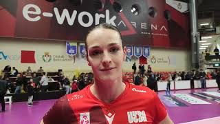 Giuditta Lualdi La Eurotek UYBA ha vinto 3 a 1 alla ework arena con Scandicci [upl. by Kursh]