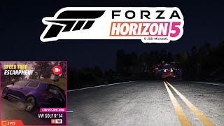 Forza Horizon 5  Speed Trap  Escarpment  B700 Golf R Road View [upl. by Balfour]