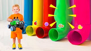 Olivers Colored Pipes Adventure  More Fun Kids Videos  Mega Compilation [upl. by Apgar334]