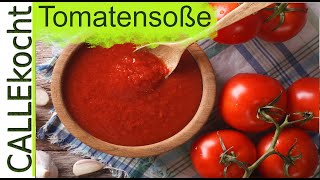 Tomatensoße selber machen aus frischen Tomaten  Rezept super einfach [upl. by Arayt380]