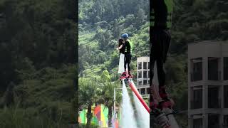 Flyboard montage  water jetpack water world this is to high shorts [upl. by Gagliano]