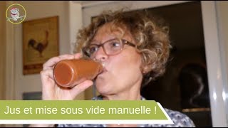 Comment faire du jus de jardin frais avec une mise sous vide manuelle [upl. by Gnep675]