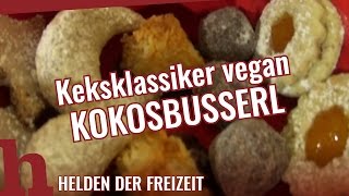 Vegane Kokosbusserl  Kokosmakronen  60 Sekunden Anleitung [upl. by Nedearb]