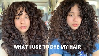 I dyed my curly hair with a box dye  tips why I use boxed dye my experience [upl. by Ahsrav]