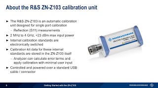 Getting Started with the ZNZ103 Calibration Unit [upl. by Bartley]