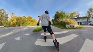 Rollerblading in Porsgrunn Norway [upl. by Ecienahs]