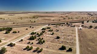 Littlefield Cemetary Littlefield Texas with DJI Air 3 [upl. by Donielle]