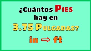 🔥 Cuántos PIES hay en 375 PULGADAS  Conversión rápida in a ft ✌️ ▶15 [upl. by Flann]