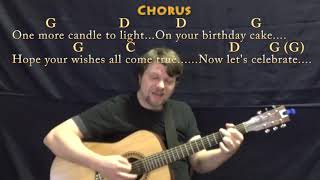 Happy Birthday Traditional Guitar Cover Lesson in G with ChordsLyrics  Munson [upl. by Oran]