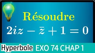 Nombres complexes • résoudre une équation avec le conjugué de z • terminale option maths expertes [upl. by Nwahsem]