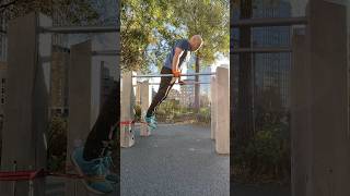 Resistance band functional exercise idea outdoorfitness strengthcoach nogymrequired strength [upl. by Honey]