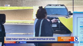 Another Southern California ballot processing center receives bomb threat [upl. by Naxela]