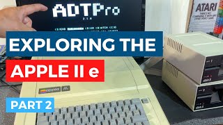 Exploring the Apple IIe  ADTPro Transferring floppy disk images running games and exploring DOS [upl. by Euqcaj]