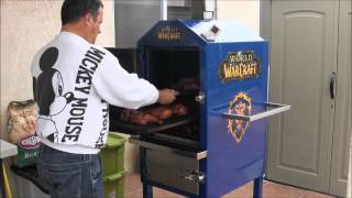 Smoking Half Chickens On The Pitmaker BBQ Safe 021613 [upl. by Olecram]