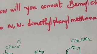 Benzyl chloride to NNdimethylphenylmethanamineOrganic Chemistry [upl. by Osswald]