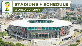 FIFA World Cup 2014 Brazil  All Stadiums  Schedule HD [upl. by Elsy537]