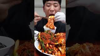 Spicy Kimchi Mukbang yummy food kimchi mukbang korean [upl. by Einahpit]