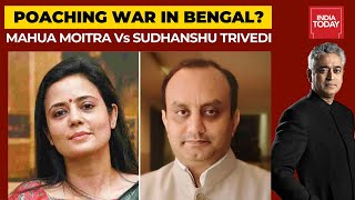 Mahua Moitra Vs Sudhanshu Trivedi Faceoff Poaching War In Bengal News Today With Rajdeep Sardesai [upl. by Repohtsirhc]