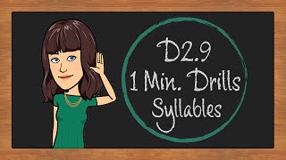 One Minute PA Drills Level D29 Syllable Deletion [upl. by Ariik]