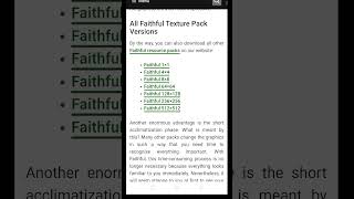 Faithful Texture pack for Mcpe 121 [upl. by Leugimsiul]