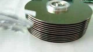 Micropolis 36GB Hard Drive Spinning Outside Casing Part 2 [upl. by Hanaj]