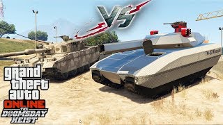 GTA 5  QUE TANQUE AGUANTA MAS TANQUE TM02 KHANJALI VS RHINO DLC THE DOOMSDAY HEIST  XxStratusxX [upl. by Silma]