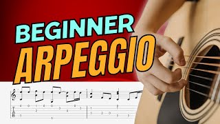 Learn this beginner fingerstyle arpeggio tab New arpeggios daily [upl. by Ylus]