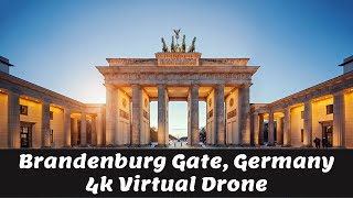 Brandenburg Gate 4k Aerial Virtual Drone Shot [upl. by Aglo]