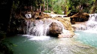 Kuang Si Waterfall in Luang Prabang Laos [upl. by Nadab]