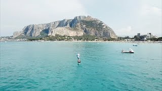 Fliteboard eFoil  Mondello beach Sicily Italy [upl. by Anevad]