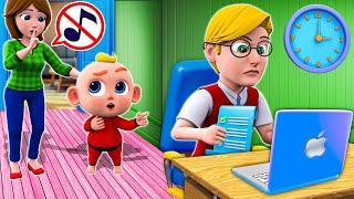 Daddy Goes to Work  Home Alone Song Funny Kids Songs amp More Nursery Rhymes  Kids Songs [upl. by Myk]