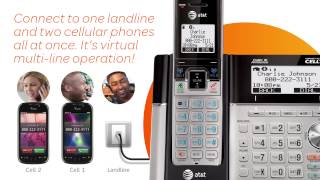 ATampT TL96273 2 Handset Connect to Cell™ answering system with dual caller IDcall waiting [upl. by Naihtniroc]