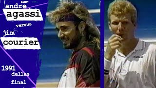 Agassi v Courier 1991 Irving Tennis Classic [upl. by Yevol]