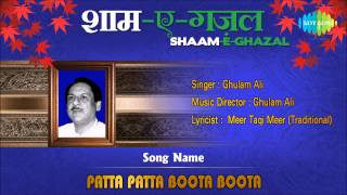 Patta Patta Boota Boota  ShaamEGhazal  Ghulam Ali [upl. by Goody]