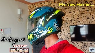 My New Helmet  Vega Bolt Bunny  DOT Certified Under Rs 2000 Unboxing amp Review [upl. by Barfuss]