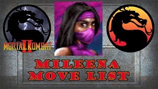 Mortal Kombat 2  Mileena Move List [upl. by Chap]