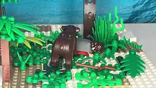 The Revenant bear attack scene in Lego [upl. by Ehcor]