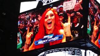 NXT Takeover Brooklyn II  Becky Lynch Sasha Banks amp Charlotte Flair appear in the crowd [upl. by Areek]