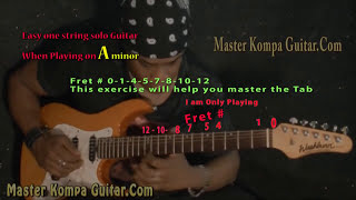 Easy Kompa Solo Guitar Kompa Guitar Tutorial [upl. by Esra18]