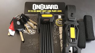 596 OnGuard “K9” Foldable Bike Lock Picked Model 8116 [upl. by Petronille]